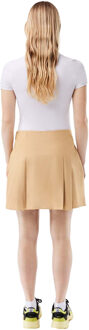 Lacoste Dames/Dames Korte Katoenen Plooirok (Beige) - maat