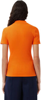 Lacoste Dames/Dames L.12.D Geribd Slim Poloshirt (Oranje) - EU 36 / UK 8