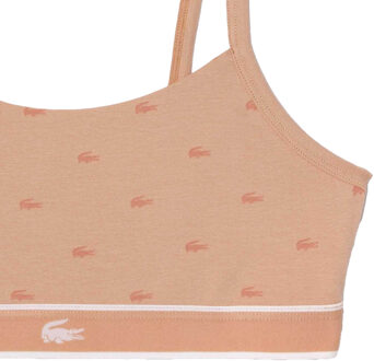Lacoste Dames/Dames Logo Katoenen Stretch Bralette (Roze) - maat
