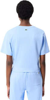 Lacoste Dames/dames Logo Katoenen T-shirt (Lichtblauw) - EU 34 / UK 6