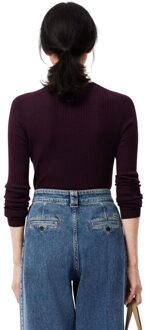 Lacoste Dames/Dames Merino Wol 3D Vest (Kastanjebruin Rood) - maat