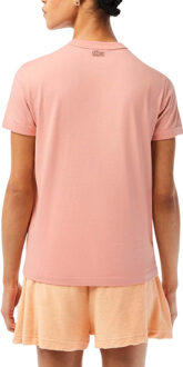 Lacoste Dames/Dames Organic Cotton Jersey Slim T-shirt (Roze)