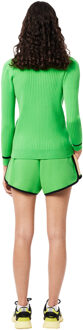 Lacoste Dames/Dames Pique Contrast Paneel Shorts (Groen) - EU 40 / UK 12