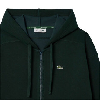 Lacoste Dames/Dames Piqué Full Zip Hoodie (Groen) - maat