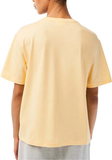 Lacoste Dames/Dames Premium Katoenen Crew Hals Vriend T-shirt (Geel)