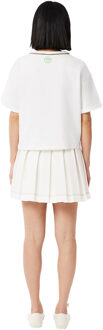 Lacoste Dames/Dames Roland-Garros Editie Geplooide Rok (Crème)