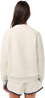 Lacoste Dames/Dames Sweatshirt met Dubbele Piqué Crew Hals (Wit) - maat