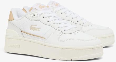 Lacoste Dames/Dames T-Clip Leren Trainers (Wit)