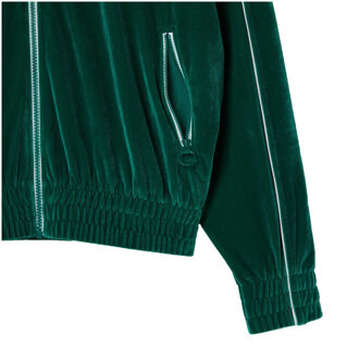 Lacoste Dames/Dames Velours Oversized Jas met Ritssluiting (Groen) - maat EU 36 / UK 8