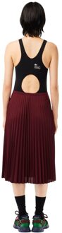 Lacoste Dames/Dames Vloeiend Geplooide Elastische Taille Rok (Bourgondië) Bourgogne