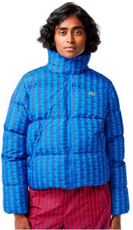 Lacoste dames donsjack met monogram - maat Blauw