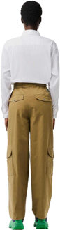 Lacoste Dames Gabardine Cargo Broek (Bruin) - maat