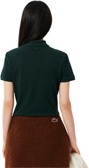 Lacoste Dames L.12.D Mini Pique Stretch Slim Polo Shirt (Groen) - maat EU 36 / UK 8