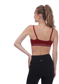 Lacoste Dames Lacoste Branding Bandeau Bralette in Bourgondië Bourgogne