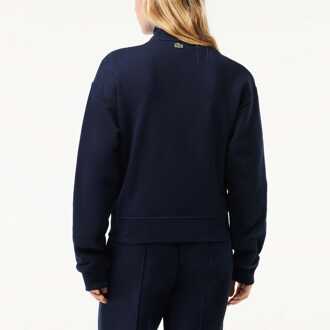 Lacoste Dames Lacoste Fleece Jogger Sweatshirt met hoge hals en rits in Blauw
