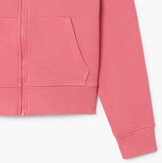 Lacoste Dames Lacoste Fleece Zip-Up Hoodie in Roze