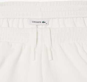 Lacoste Dames Lacoste Katoenen Terry Korte Broek met Contrastaccent in Crème