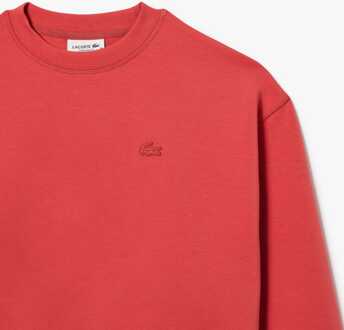 Lacoste Dames Lacoste Oversized Katoenen Sweatshirt in Rood