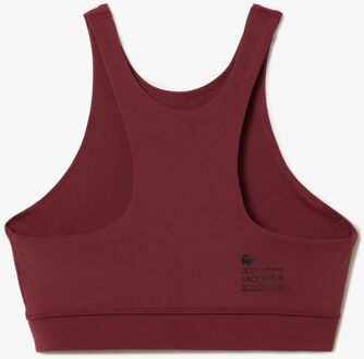 Lacoste Dames Lacoste Quick-Dry gerecycled polyamide stretchbeha in bordeauxrood Bourgogne