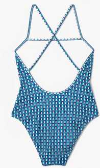 Lacoste Dames Lacoste Robert George Print Eendelig Zwempak in Multi kleur Veelkleurig - EU 34 / UK 6