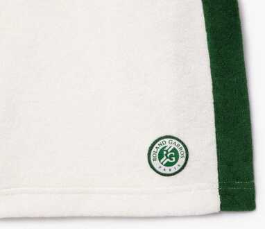 Lacoste Dames Lacoste Roland-Garros Editie Badstof Playsuit in Crème