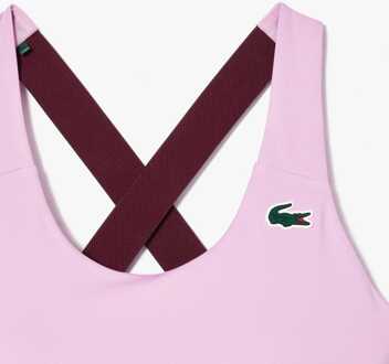 Lacoste Dames Lacoste Sport Ademende Stretch Bralette in Roze - XS