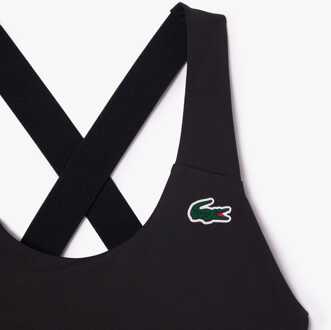 Lacoste Dames Lacoste Sport Ademende Stretch Bralette in Zwart