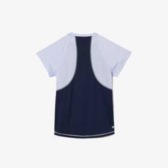 Lacoste Dames Lacoste Sport Slim-Fit Ultra Dry Stretch Sport T-shirt in Blauw - EU 38 / UK 10
