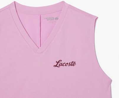 Lacoste Dames Lacoste Sport Ultra Dry Cotton Sport Crop Top in Roze - EU 44 / UK 16