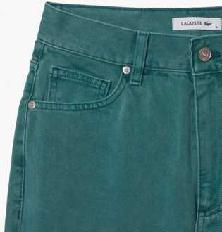 Lacoste Dames Lacoste Straight Leg Natural Dye Denim Jeans in Green Groen - 25W/32L