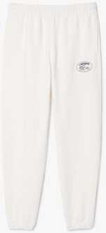 Lacoste Dames Lacoste Sweatpants met geborduurde rechte pijpen in crème - EU 34 / UK 6