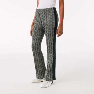 Lacoste Dames Lacoste Uitlopende Monogram Sweatbroek in Groen - maat