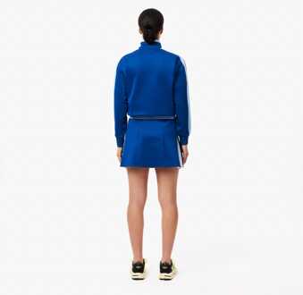 Lacoste Dames Lacoste Verstelbare Colour-Block Interlock Rok in Blauw-Wit - maat Blauw en wit