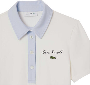 Lacoste Dames Linnen Regular Polo Shirt (Crème) - maat EU 44 / UK 16