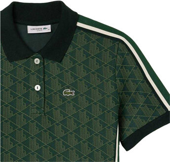 Lacoste Dames Monogram Slim Poloshirt (Groen) - EU 36 / UK 8