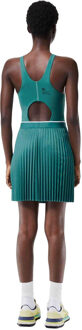 Lacoste Dames Plissé Elastische Taille Rok (Groen) - XS
