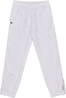 Lacoste Diamond Taffeta Broeken Kinder - Wit - Maat 130 - 140 CM - Poly Woven White