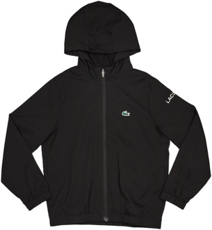 Lacoste Diamond Taffeta Trainingspakken Kinder - Zwart - Maat 152 - 160 CM - Poly Woven Black