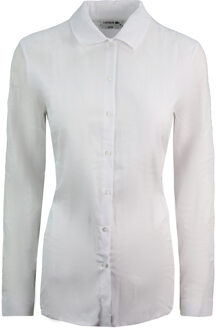 Lacoste Effen Dames Wit Overhemd - maat