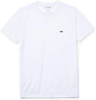 Lacoste Effen + Ronde Hals Casual T-shirt Heren 8 Wit
