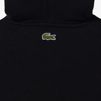 Lacoste Fleece Losse Hoodie voor Volwassenen (Zwart) - maat 2XS