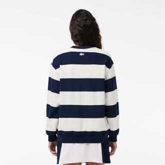 Lacoste French Made oversized sweater voor dames in crème - maat