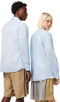Lacoste Gestreept, relaxed overhemd voor volwassenen (Lichtblauw) - 2XL