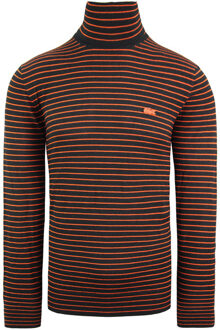 Lacoste Gestreepte Golf Heren Zwarte Trui - 2XL