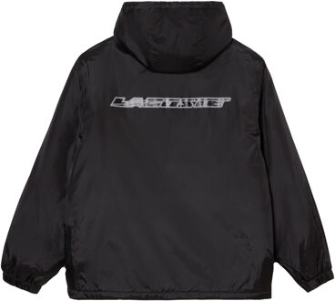 Lacoste Gewatteerde gewatteerde heren jas met capuchon (Zwart)