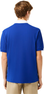 Lacoste Heren Badge Klassiek Poloshirt (Blauw)