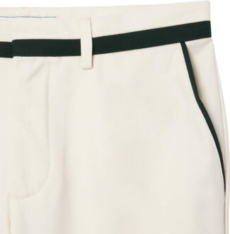Lacoste Heren Badge Rechte Pantalon (Crème) - 36 Normaal