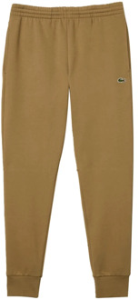 Lacoste Heren Camel Sweatpants, Slim Fit, Geribbelde Enkels Lacoste , Bruin , Heren - 2Xl,Xl,L,M,S,Xs