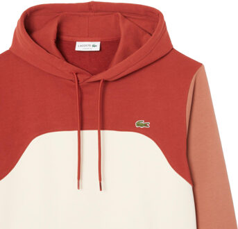 Lacoste Heren Colour Block Classic Hoodie (Oranje/Wit)