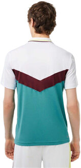 Lacoste Heren Daniil Medvedev Naadloos Tennis Poloshirt (Wit/blauw) - 4XL